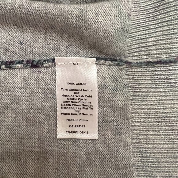 Talbots Sweater Long Sleeve Paisley Brushed Cotton Knit Sweater Petite Large EUC - Picture 11 of 11